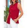 imagePRETTYGARDEN Womens Sweater Vests 2025 Spring Summer Trendy Sleeveless Tank Tops Knit Button Down Cardigan WaistcoatRed