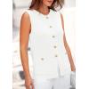 imagePRETTYGARDEN Womens Sweater Vests 2025 Spring Summer Trendy Sleeveless Tank Tops Knit Button Down Cardigan WaistcoatWhite