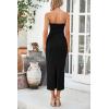 imagePRETTYGARDEN Womens 2025 Spring Maxi Dress Textured Bodycon Tube Off Shoulder Strapless Back Slit Long Party DressesBlack