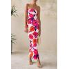 imagePRETTYGARDEN Womens 2025 Summer Floral Bodycon Maxi Dresses Ribbed Strapless Tube Casual Boho Party Long DressFloral White