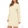 imagePRETTYGARDEN Womens Winter Long Sleeve Short Sweater Dress Chunky Ribbed Knit Tunic Pullover Oversized Fall SweatersApricot