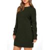 imagePRETTYGARDEN Womens Winter Long Sleeve Short Sweater Dress Chunky Ribbed Knit Tunic Pullover Oversized Fall SweatersArmy Green