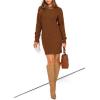 imagePRETTYGARDEN Womens Winter Long Sleeve Short Sweater Dress Chunky Ribbed Knit Tunic Pullover Oversized Fall SweatersCaramel