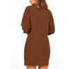 imagePRETTYGARDEN Womens Winter Long Sleeve Short Sweater Dress Chunky Ribbed Knit Tunic Pullover Oversized Fall SweatersCaramel