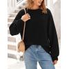 imagePRETTYGARDEN Womens Winter Sweaters Casual Crew Neck Long Sleeve Pullover Ribbed Knit Loose Fit Sweater TopsBlack