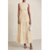 imagePRETTYGARDEN Summer Dresses for Women 2025 Casual Eyelet Tank Top Sundress Sleeveless Wedding Guest Maxi Dress with PocketsBeige