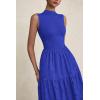 imagePRETTYGARDEN Summer Dresses for Women 2025 Casual Eyelet Tank Top Sundress Sleeveless Wedding Guest Maxi Dress with PocketsRoyal Blue