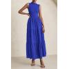 imagePRETTYGARDEN Summer Dresses for Women 2025 Casual Eyelet Tank Top Sundress Sleeveless Wedding Guest Maxi Dress with PocketsRoyal Blue