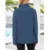 imagePRETTYGARDEN Womens 2024 Fall Chunky Knit Oversized Sweaters Long Sleeve Collared Quarter Zip Pullover Winter Jumper TopsBlue