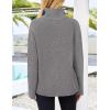 imagePRETTYGARDEN Womens 2024 Fall Chunky Knit Oversized Sweaters Long Sleeve Collared Quarter Zip Pullover Winter Jumper TopsGrey
