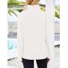 imagePRETTYGARDEN Womens 2024 Fall Chunky Knit Oversized Sweaters Long Sleeve Collared Quarter Zip Pullover Winter Jumper TopsWhite