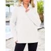 imagePRETTYGARDEN Womens 2024 Fall Chunky Knit Oversized Sweaters Long Sleeve Collared Quarter Zip Pullover Winter Jumper TopsWhite