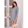 imagePRETTYGARDEN Womens 2025 Fall Knit Pullover Sweaters Long Sleeve Crewneck Oversized Loose Short Sweater DressGrey