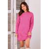 imagePRETTYGARDEN Womens 2025 Fall Knit Pullover Sweaters Long Sleeve Crewneck Oversized Loose Short Sweater DressRose Red