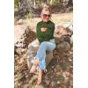 imagePRETTYGARDEN Womens 2025 Fashion Fall Clothes 2 Piece Cutout Tops Long Sleeve Mock Neck Rib Knit Winter Pullover SweaterDark Army Green