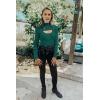 imagePRETTYGARDEN Womens 2025 Fashion Fall Clothes 2 Piece Cutout Tops Long Sleeve Mock Neck Rib Knit Winter Pullover SweaterLake Green