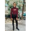 imagePRETTYGARDEN Womens 2025 Fashion Fall Clothes 2 Piece Cutout Tops Long Sleeve Mock Neck Rib Knit Winter Pullover SweaterWine Red