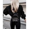imagePRETTYGARDEN Womens Fall Sweaters Casual Crew Neck Pullover Long Puff Sleeve Loose Plain Chunky Knit Cute Blouse TopsBlack