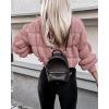 imagePRETTYGARDEN Womens Fall Sweaters Casual Crew Neck Pullover Long Puff Sleeve Loose Plain Chunky Knit Cute Blouse TopsPink