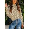 imagePRETTYGARDEN Womens Knit Floral Print Sweater Crewneck Long Sleeve Lightweight Pullover SweatshirtApricot Brown Flower