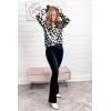 imagePRETTYGARDEN Womens Knit Floral Print Sweater Crewneck Long Sleeve Lightweight Pullover SweatshirtBlack
