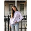 imagePRETTYGARDEN Womens Knit Floral Print Sweater Crewneck Long Sleeve Lightweight Pullover SweatshirtPurple