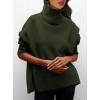 imagePRETTYGARDEN Womens Turtleneck Oversized Sweater Long Sleeve Chunky Knit Pullover Casual Winter Jumper TopsArmy Green