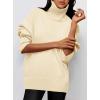 imagePRETTYGARDEN Womens Turtleneck Oversized Sweater Long Sleeve Chunky Knit Pullover Casual Winter Jumper TopsBeige