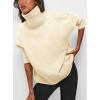 imagePRETTYGARDEN Womens Turtleneck Oversized Sweater Long Sleeve Chunky Knit Pullover Casual Winter Jumper TopsBeige