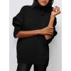 imagePRETTYGARDEN Womens Turtleneck Oversized Sweater Long Sleeve Chunky Knit Pullover Casual Winter Jumper TopsBlack