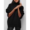 imagePRETTYGARDEN Womens Turtleneck Oversized Sweater Long Sleeve Chunky Knit Pullover Casual Winter Jumper TopsBlack