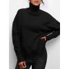 imagePRETTYGARDEN Womens Turtleneck Oversized Sweater Long Sleeve Chunky Knit Pullover Casual Winter Jumper TopsBlack
