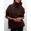 imagePRETTYGARDEN Womens Turtleneck Oversized Sweater Long Sleeve Chunky Knit Pullover Casual Winter Jumper TopsCoffee