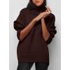 imagePRETTYGARDEN Womens Turtleneck Oversized Sweater Long Sleeve Chunky Knit Pullover Casual Winter Jumper TopsCoffee