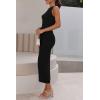 imagePRETTYGARDEN Womens 2025 Summer Casual Maxi Dresses Ribbed Knit Sleeveless Bodycon Long Elegant Party Going Out SundressBlack