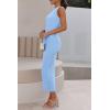 imagePRETTYGARDEN Womens 2025 Summer Casual Maxi Dresses Ribbed Knit Sleeveless Bodycon Long Elegant Party Going Out SundressLight Blue