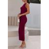 imagePRETTYGARDEN Womens 2025 Summer Casual Maxi Dresses Ribbed Knit Sleeveless Bodycon Long Elegant Party Going Out SundressWine Red