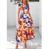 imagePRETTYGARDEN Womens Summer Boho Maxi Dresses Floral Short Sleeve V Neck A Line Tiered Ruffle Flowy Long Beach Vacation DressBlue Watercolour