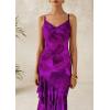 imagePRETTYGARDEN Maxi Dresses for Women 2025 Summer Tiered Floral Beach Sundress Spaghetti Strap Wedding Guest Long DressPrint Purple