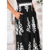 imagePRETTYGARDEN Summer Dress for Women 2025 Floral Sundress Spaghetti Strap Flowy Beach Vacation Boho Maxi DressesBlack White Floral