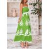 imagePRETTYGARDEN Summer Dress for Women 2025 Floral Sundress Spaghetti Strap Flowy Beach Vacation Boho Maxi DressesGreen Floral