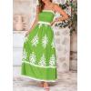 imagePRETTYGARDEN Summer Dress for Women 2025 Floral Sundress Spaghetti Strap Flowy Beach Vacation Boho Maxi DressesGreen Floral