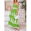 imagePRETTYGARDEN Summer Dress for Women 2025 Floral Sundress Spaghetti Strap Flowy Beach Vacation Boho Maxi DressesGreen Floral