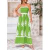 imagePRETTYGARDEN Summer Dress for Women 2025 Floral Sundress Spaghetti Strap Flowy Beach Vacation Boho Maxi DressesGreen Floral