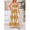 imagePRETTYGARDEN Summer Dress for Women 2025 Floral Sundress Spaghetti Strap Flowy Beach Vacation Boho Maxi DressesKhaki Floral