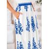 imagePRETTYGARDEN Summer Dress for Women 2025 Floral Sundress Spaghetti Strap Flowy Beach Vacation Boho Maxi DressesWhite Blue Floral