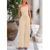imagePRETTYGARDEN Womens Summer Outfits 2 Piece Sets Casual Ribbed Knit Crop Tube Top Wide Leg Pants Spring Matching Lounge SetApricot