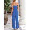 imagePRETTYGARDEN Womens Summer Outfits 2 Piece Sets Casual Ribbed Knit Crop Tube Top Wide Leg Pants Spring Matching Lounge SetBlue
