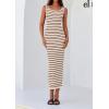 imagePRETTYGARDEN Womens Summer Tank Dress Casual Sleeveless Striped Ribbed Knit Long Dresses Beach Vacation SundressApricot