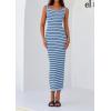 imagePRETTYGARDEN Womens Summer Tank Dress Casual Sleeveless Striped Ribbed Knit Long Dresses Beach Vacation SundressLight Blue